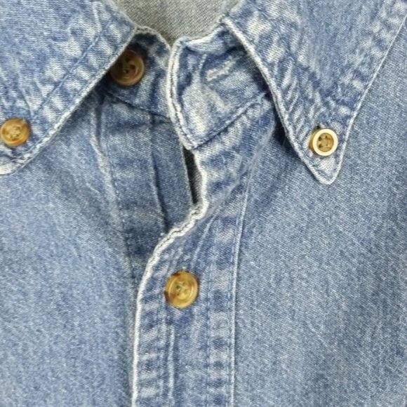 Vintage Sturgis 2001 Mens Shirt Button Down Denim Blue Embroidered Pockets Large - Picture 4 of 12